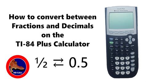 The OS actually has no concept of fractions at all; it uses an algorithm to convert a decimal number to a fraction when you ask it to display an answer as a fraction. . How to convert decimal to fraction on ti84 plus ce